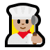 👩🏼‍🍳 woman cook: medium-light skin tone display on Windows